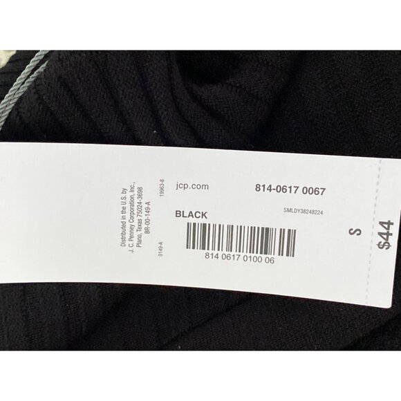 Liz Claiborne Black Open Front Short Sleeve Cardigan Sweater S Womens - Picture 6 of 6